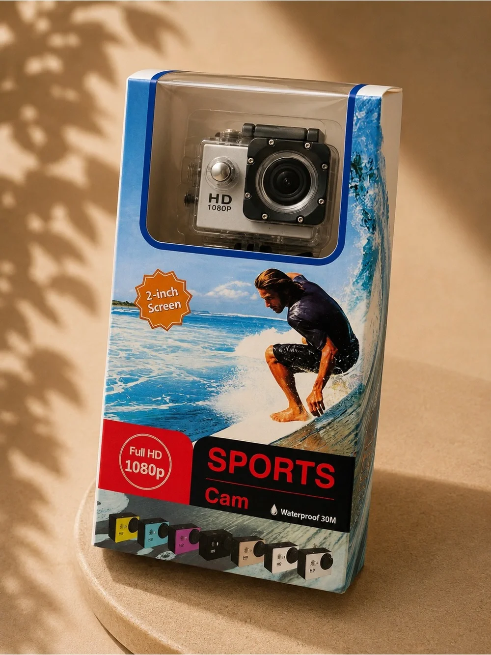 HD 1080P Waterproof Sports Action Camera Gray New in Box